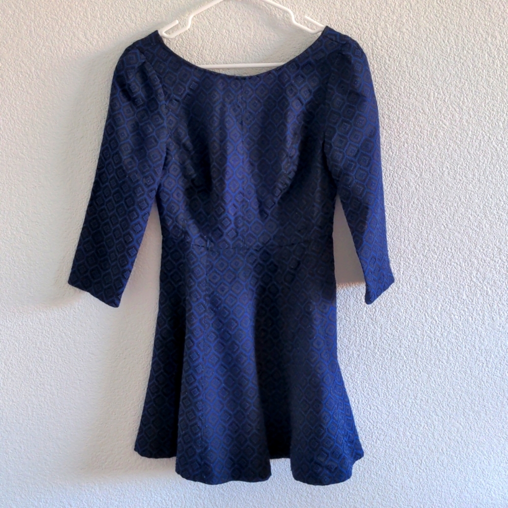 Forever 21 Navy Long sleeve cocktail formal dress for fall